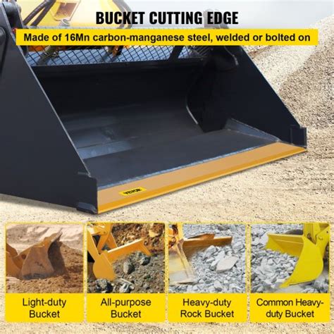 cutting edge skid steer bucket|bobcat cutting edge size chart.